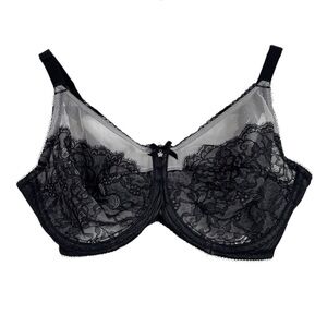 Wacoal Bra 36DD Retro Chic Full Figure Underwire Lace Sheer 855186